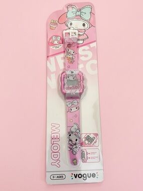 NWT Sanrio My Melody Pink LED Digital Watch - Kawaii Kids Cartoon Wristwatch